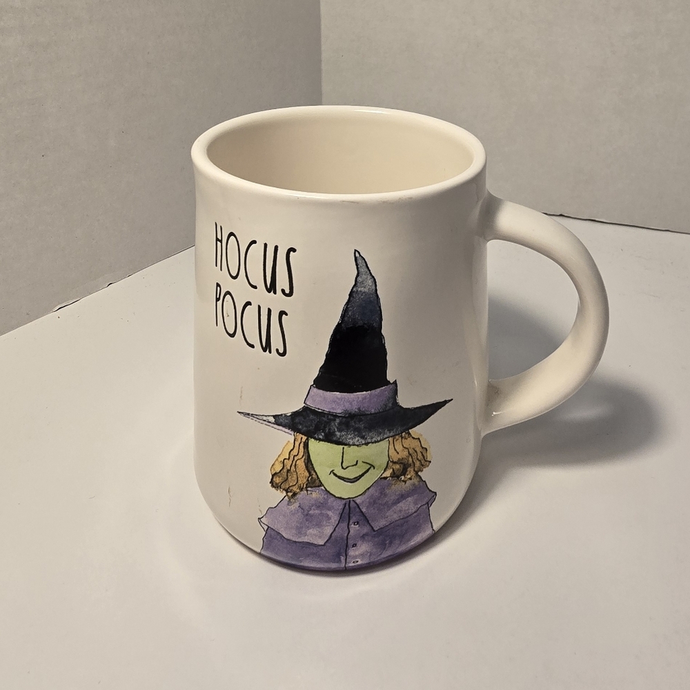 Rae Dunn Hocus‎ Pocus Witch Mug - Cream and Purple